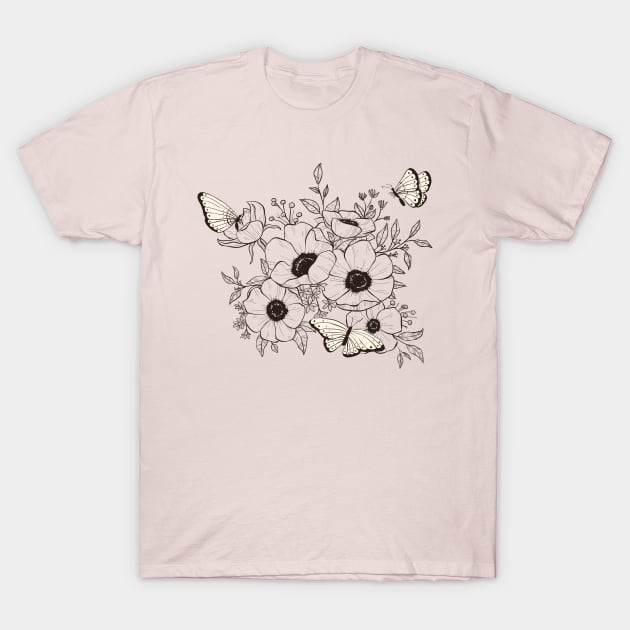 Flower , Colorful Flowers Design , beautiful flower , Floral Pattern T-Shirt by Utopia Shop
